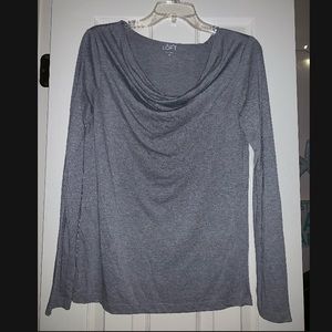 Loft grey long sleeve shirt